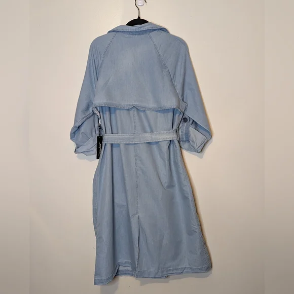 Light Blue Trench Coat - Picture 5 of 6